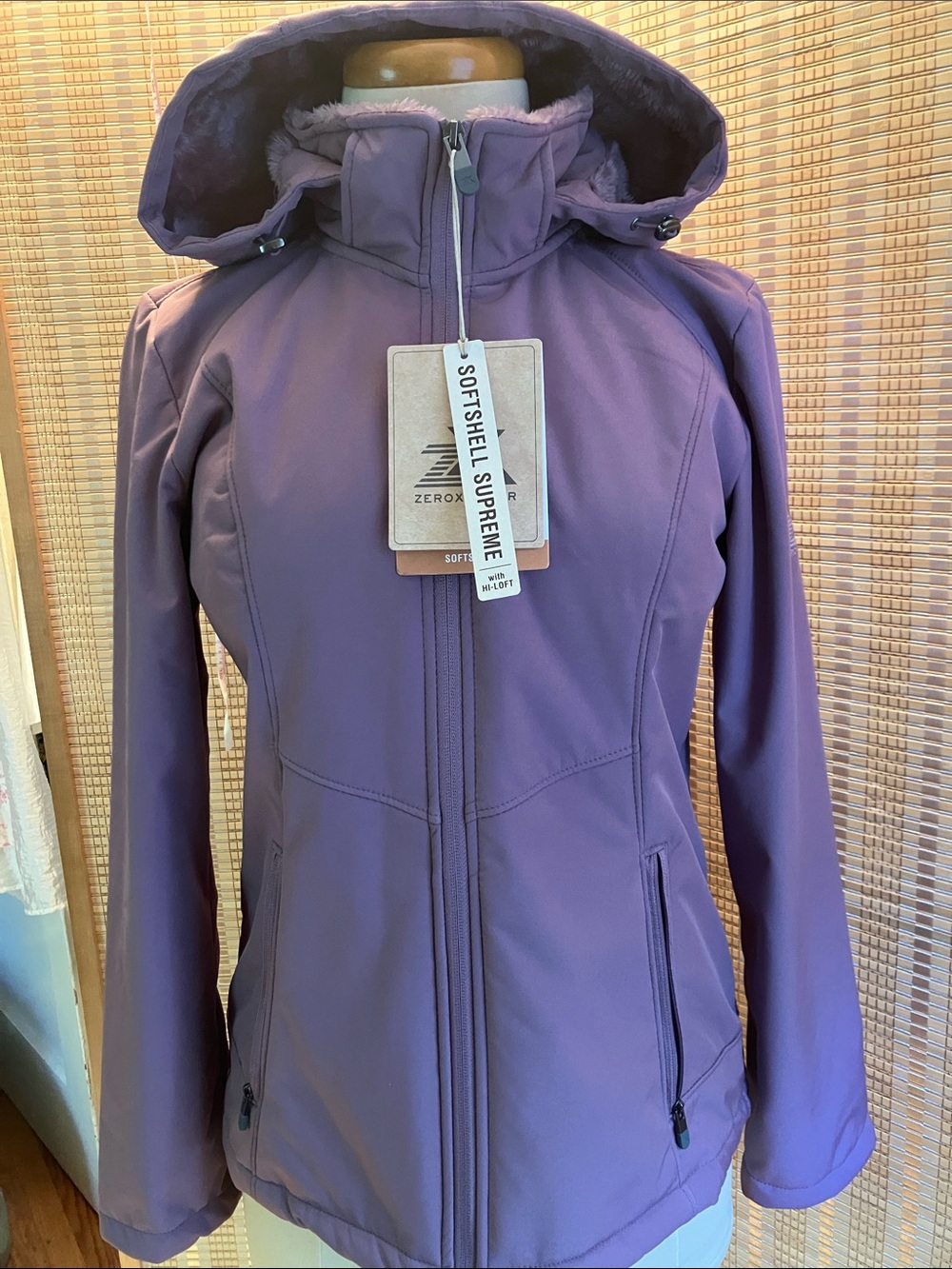Purple Softshell Fur-lined Jacket